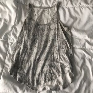 Black and white patterned tank top